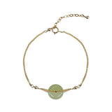 14k Real Jade Gemstone Bracelet for Women