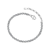 925 Sterling Silver Hollow Bracelet Chain for Women Party Gift