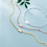 925 Silver Bracelet Women Geometric Oval Pearl Bracelet Korea Style Fine Jewelry