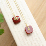 Sterling Silver Hetian Jade Money Bag Pendant Necklace