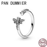 925 Silver Dragonfly Lady Pan Ring For Engagement Gift