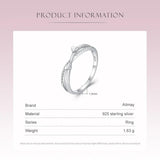 Genuine 925 Sterling Silver Heart Rings for Women