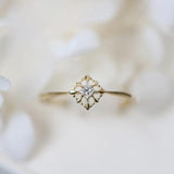 925 Sterling Silver Zircon Snowflake Stacking Rings for Women