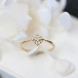 925 Sterling Silver Zircon Snowflake Stacking Rings for Women