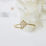 925 Sterling Silver Zircon Snowflake Stacking Rings for Women