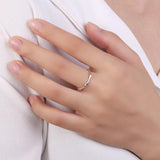 925 Silver Retro Wave Finger Rings Women Men Stack-able Punk Party Jewelry