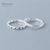 925 Silver Crystal Geometric Round Stackable Couple Rings