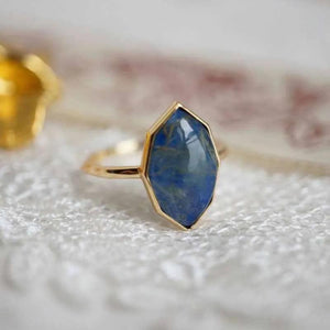 Retro Marquise Lapis Lazuli Ring for Women