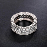 Lab Diamond Ring 925 Silver Party Wedding Band Rings for Women Men