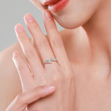 Guardian Wings Ring 925 Sterling Silver Clear Zircon for Women