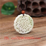 Chinese Jade Bat Pendant Necklace Double-sided Hollow Carved Amulet