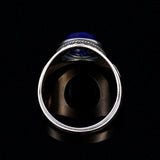 Sterling Silver 925 Lapis Ring Vintage Style