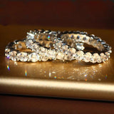 Princess Cut Moissanite Zircon Silver Rings