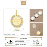 TrustDavis 925 Sterling Silver Dreams Come True Charm Pendant