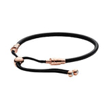Hot Leather Ball & Barrel Clasp Charm Bracelet Bangle