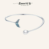 925 Sterling Silver Mermaid's Tail Cuff Bracelet