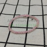 925 Silver Pink Crystal Pearl Bracelet