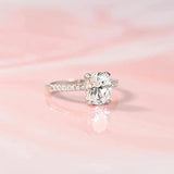 925 Silver Sparkling CZ Zircon Rings for Women Wedding