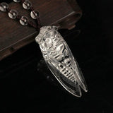 Hand-carved Cicada Jade Pendant Chalcedony Necklace