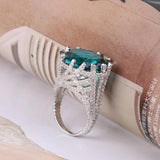 YaYI Princess Cut 16*16mm Zircon Silver Wedding Party Ring
