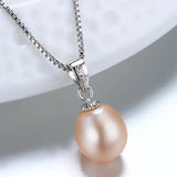 Freshwater Pearl Pendant 925 Sterling Silver Necklace High Jewelry Gift