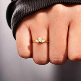 S925 Sterling Silver Clear CZ Olive Leaves Rings Women Engagement Wedding