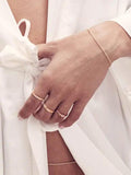 925 Sterling Silver CZ Stack Rings, Size 5-9, Various Colors