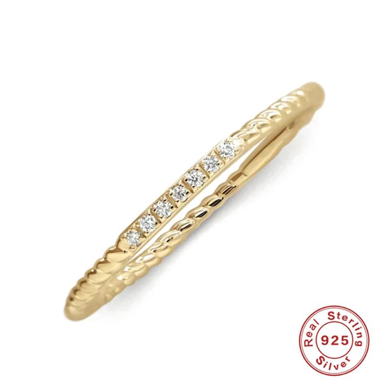 925 Silver Zircon Wedding Ring 18K Engagement Anillos Plata