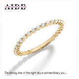 925 Silver Zircon Wedding Ring 18K Engagement Anillos Plata