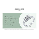 925 Silver Rectangle Ring with CZ Sparkling Stones