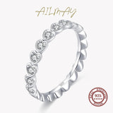 925 Silver CZ Heart Stackable Ring For Women Wedding Jewelry