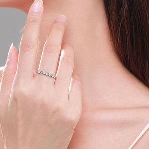 925 Silver CZ Heart Stackable Ring For Women Wedding Jewelry