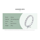 925 Silver CZ Heart Stackable Ring For Women Wedding Jewelry