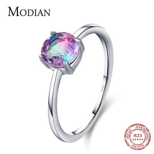925 Silver Watermelon Tourmaline Ring for Women