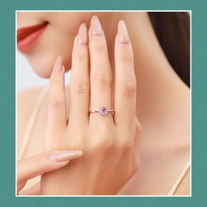 925 Silver Watermelon Tourmaline Ring for Women