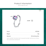 925 Silver Watermelon Tourmaline Ring for Women