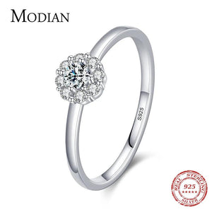 925 Silver Sparkling Clear CZ Rings For Women Wedding