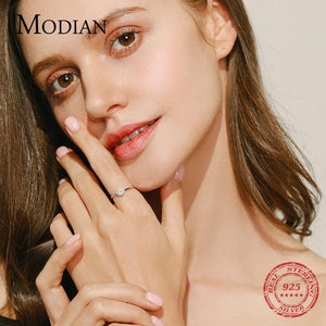925 Silver Sparkling Clear CZ Rings For Women Wedding