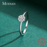 925 Silver Sparkling Clear CZ Rings For Women Wedding
