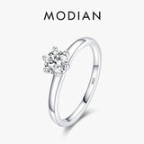925 Silver Charm CZ Finger Rings Sizes 5-9 For Women Wedding Jewelry