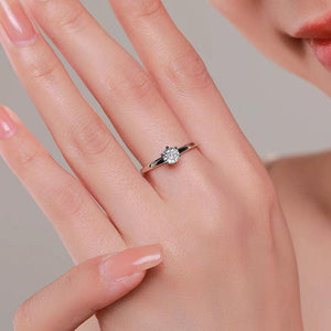 925 Silver Charm CZ Finger Rings Sizes 5-9 For Women Wedding Jewelry