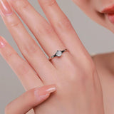 925 Silver Charm CZ Finger Rings Sizes 5-9 For Women Wedding Jewelry