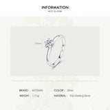 925 Silver Charm CZ Finger Rings Sizes 5-9 For Women Wedding Jewelry