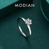 925 Silver Charm CZ Finger Rings Sizes 5-9 For Women Wedding Jewelry