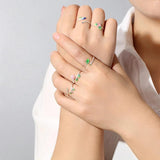 TrustDavis 925 Silver Ring Flower Tree Branch Size 6 7 8 Women Girls Jewelry