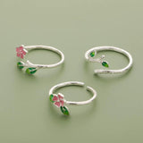 TrustDavis 925 Silver Ring Flower Tree Branch Size 6 7 8 Women Girls Jewelry