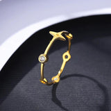 Sterling Silver Cross Ring Zircon 925 Jewelry for Girl Birthday