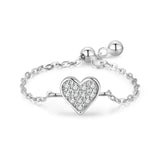 925 Silver Butterfly Chain Ring for Women