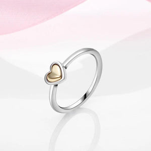 Silver Heart Shaped Engagement Ring Women Anniversary Jewelry