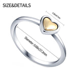Silver Heart Shaped Engagement Ring Women Anniversary Jewelry